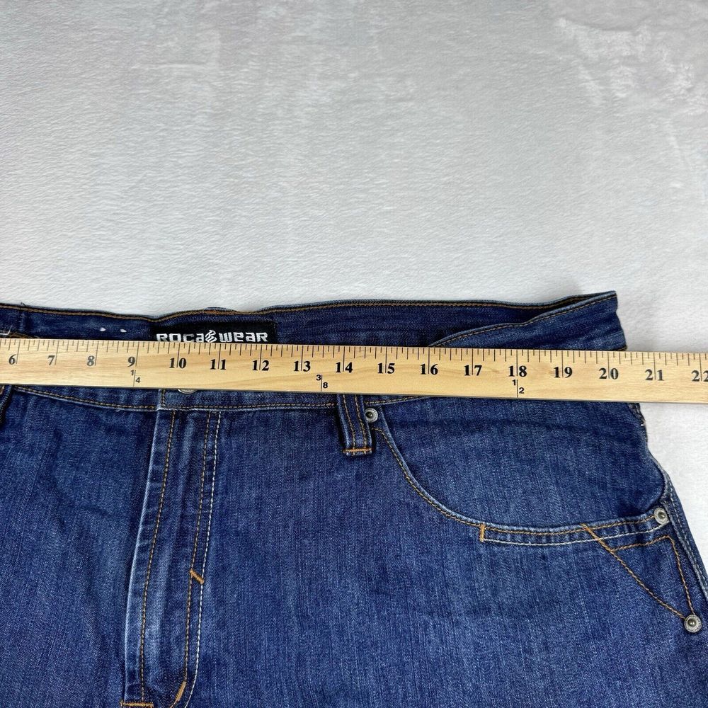 Y2K Rocawear Size 42Tab‎ Jean Carpenter Baggy Jorts Skate Grunge Hip Hop Rave - Picture 10 of 11